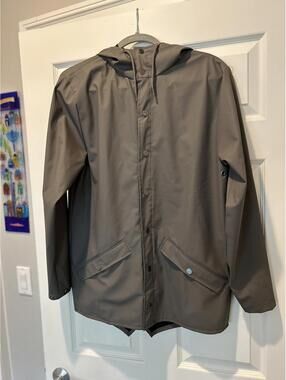 RAINS Waterproof Hooded Raincoat Size xs